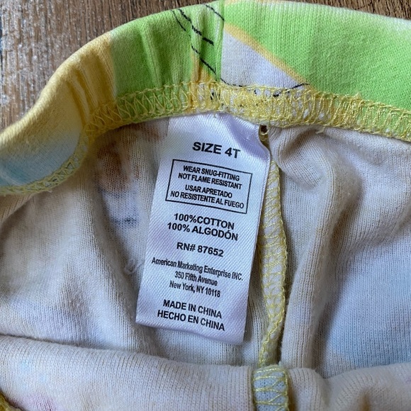 Disney Princess Yellow and Blue Kids Pajama Set - Picture 2 of 7